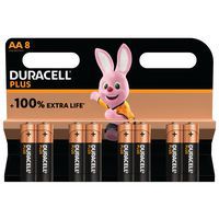 Alkali-Batterie AA Plus 100 % - 8 Stück - Duracell