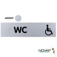 Türschild aus Plexiglas - Behinderten-WC - Gold/Silber - Novap
