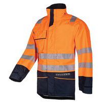 gut sichtbarer und wasserdichter Parka, orange