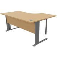 Kompakter Schreibtisch, Typ Unterseite: L-Form, Höhe: 72 cm, Gesamtbreite: 160 cm