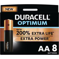 Alkali-Batterie Optimum AA - 8 Stück - Duracell