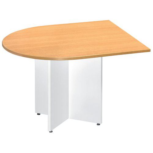 Ovaler modularer Tisch - Halboval - Fußkreuz