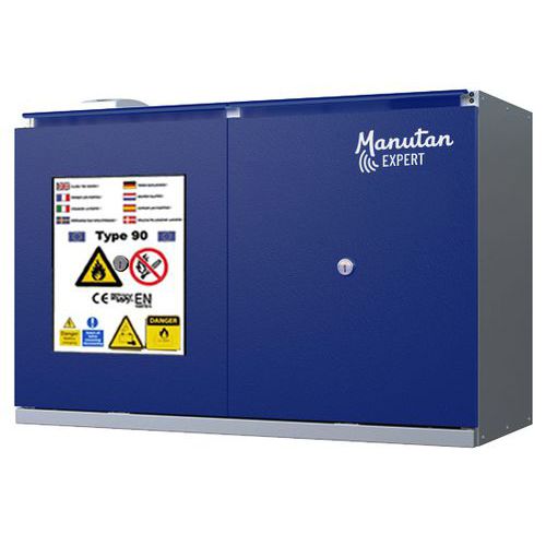 Niedriger Schrank Lithium-Batterien, aktiv, 2 Türen - Manutan Expert