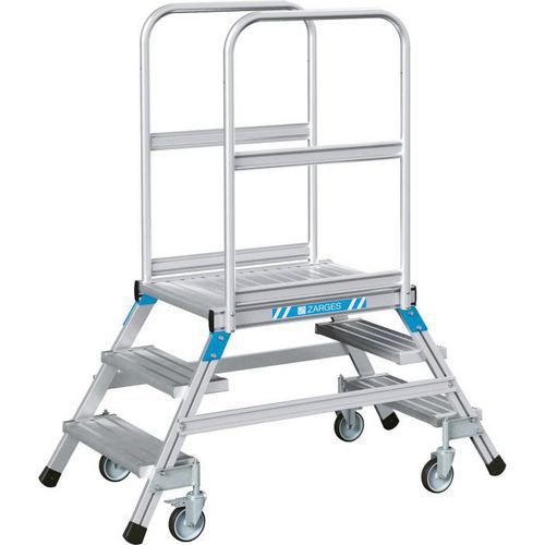 Podestleiter aus Aluminium, beidseitig begehbar - Zarges
