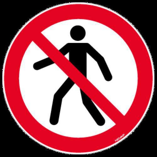 Bodenpiktogramm „Fußgänger verboten“, 300 mm - Novap