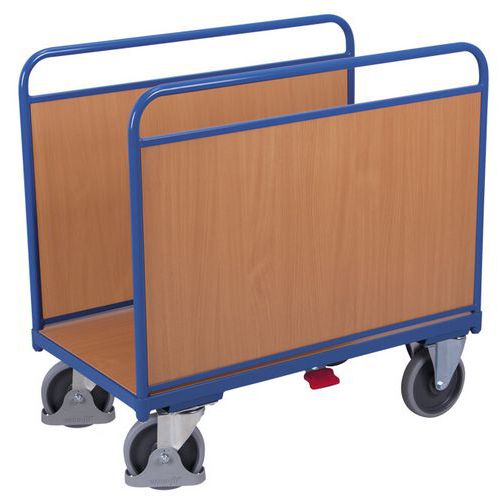 Ergonomischer Wagen mit 2 Seitenwandteilen aus Holz - Tragkraft 500 kg
