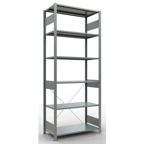 Regal Easy-Fix für leichte Lasten - Einseitig - H 2500 mm - Verzinkt - Schulte