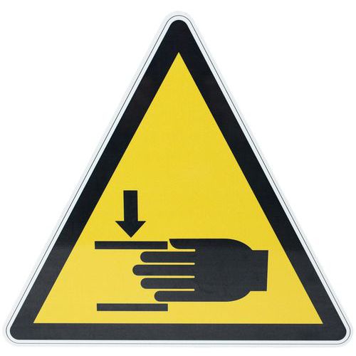 Warnschild - Quetschgefahr - Aluminium