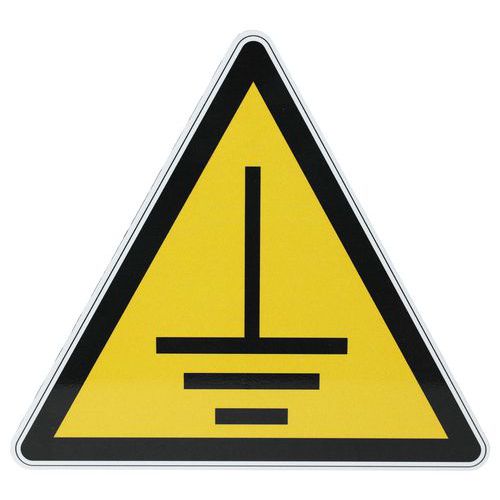 Warnschild - Erdung - Aluminium - 200 mm