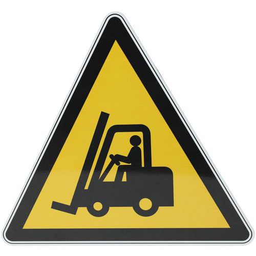 Rundes Gefahrenschild - Industriefahrzeuge ‑ Aluminium - Manutan Expert