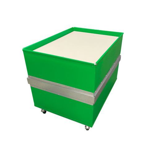 Wagen mit höhenverstellbarem Boden aus Polypropylen, 1050 x 750 mm -100 kg - FIMM