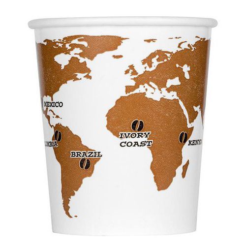 Pappbecher World Map 11.5 bis 40 cl