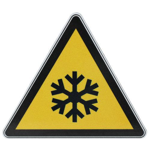 Warnschild - Niedrige Temperatur/Frost - Aluminium - 120 mm