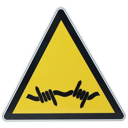 Warnschild - Stacheldraht - Aluminium - 200 mm