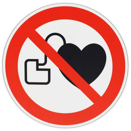 Schild „Kein Zutritt für Personen mit Herzschrittmacher“, PVC - Manutan Expert