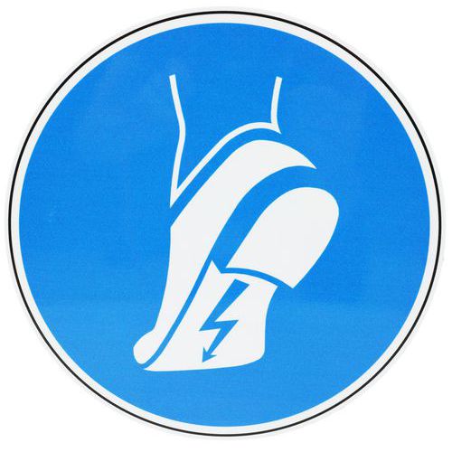 Gebotsschild - Antistatisches Schuhwerk vorgeschrieben - Aluminium