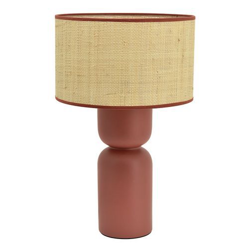 Schreibtischlampe aus Keramik und Rafia Tamatao - Meet By Paperflow