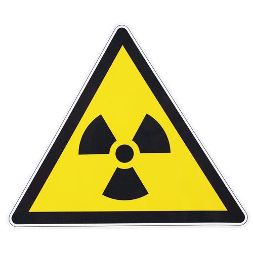 Warnschild - Radioaktive Stoffe - Selbstklebend