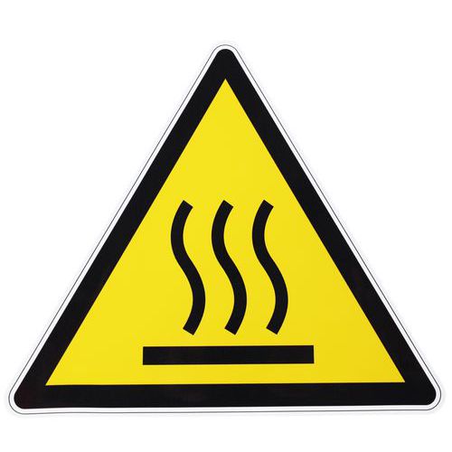 Warnschild - Heiße Oberfläche - selbstklebend