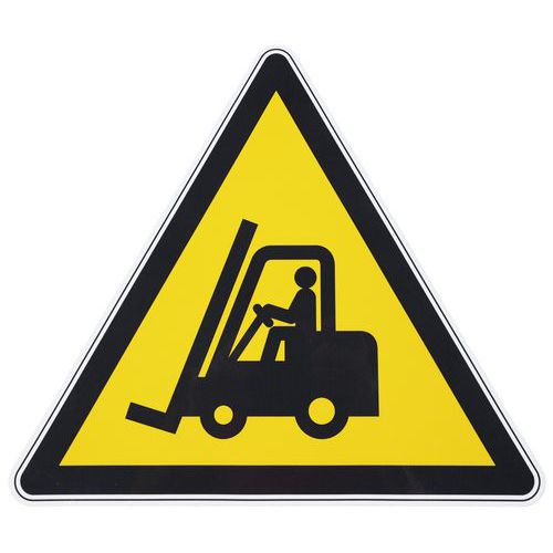 Rundes Gefahrenschild - Industriefahrzeuge ‑ Selbstklebend - Manutan Expert