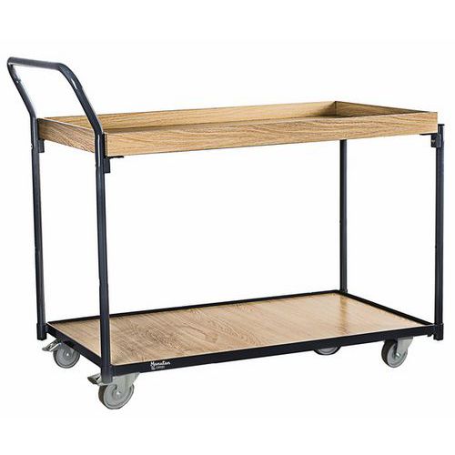 Wagen mit Holzboden mit Rand - Tragkraft 250 kg - Manutan Expert