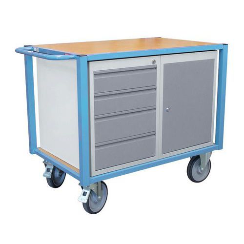 Wagen mit 1 Schrankmodul und 1 Schubladenblock - Tragkraft 500 kg - FIMM