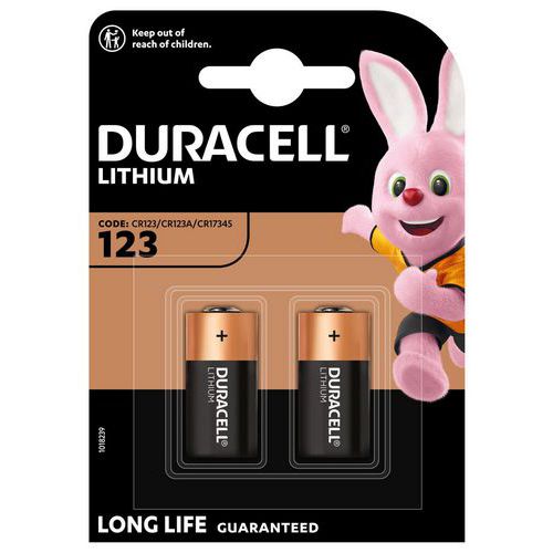 Lithiumbatterie CR123 - 2 Stück - Duracell