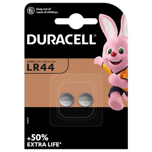 Alkali-Knopfzelle LR44 V13GA - 2 Stück - Duracell