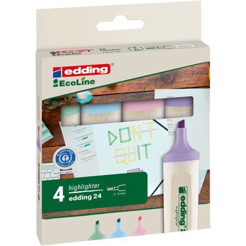 Textmarker in versch. Pastellfarben Edding 24 - Ecoline
