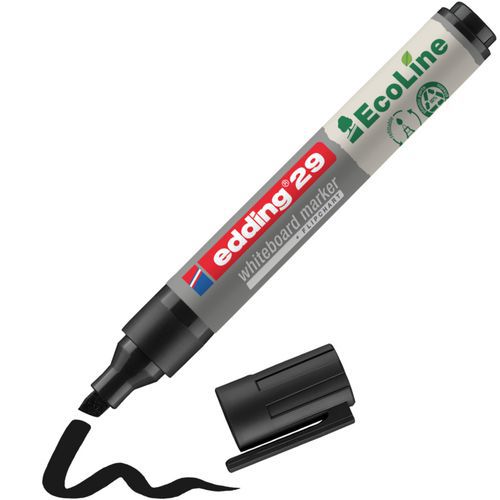 Whiteboard-Marker Ecoline e29, abgeschrägte Spitze - Schwarz - Edding