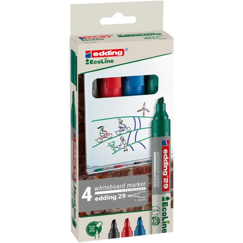 Whiteboard-Marker Ecoline e29, abgeschrägte Spitze - Verschiedene Farben - Edding