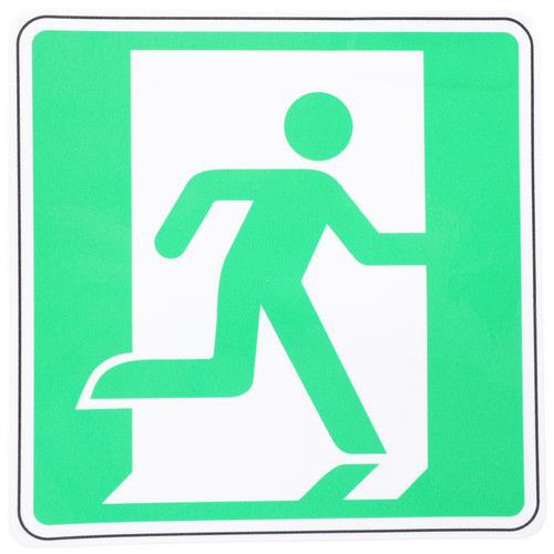 Schild Notausgang rechts, selbstklebend - Manutan Expert