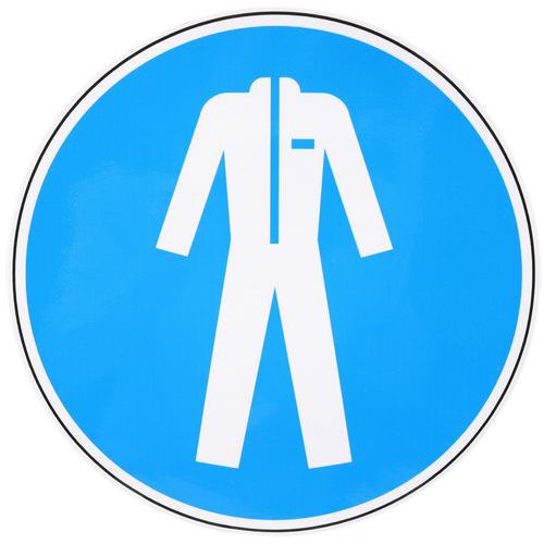 Gebotsschild - Schutzkleidung vorgeschrieben - Selbstklebend