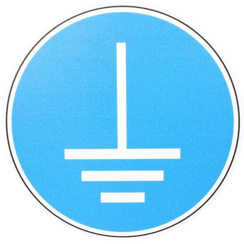 Schild - Erdung erforderlich - PVC - Manutan Expert