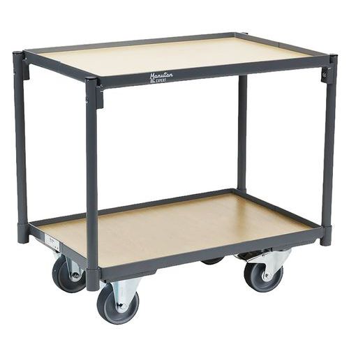 Wagen mit Holzböden für Behälter - Tragkraft 250 kg - Manutan Expert