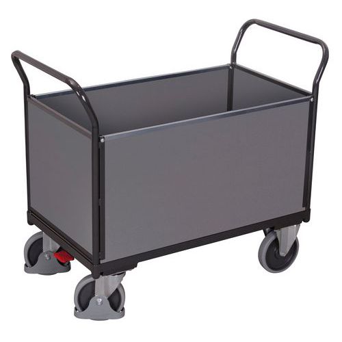 Ergonomischer Wagen mit 4 Holzplatten - Traglast 400 bis 500 kg