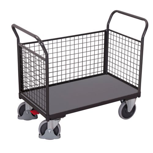 Ergonomischer Wagen mit Gitterverkleidung 400 und 500 kg - 2 Bügel +1 Seitenwandteil