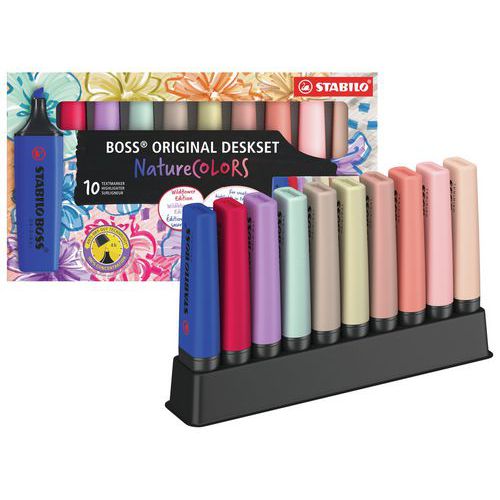 Set mit 10 Textmarkern Boss Original natureCOLORS Wildflower - Stabilo