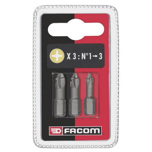 Set mit 3 Bits für Phillips-Schrauben EP1.J3 - Facom
