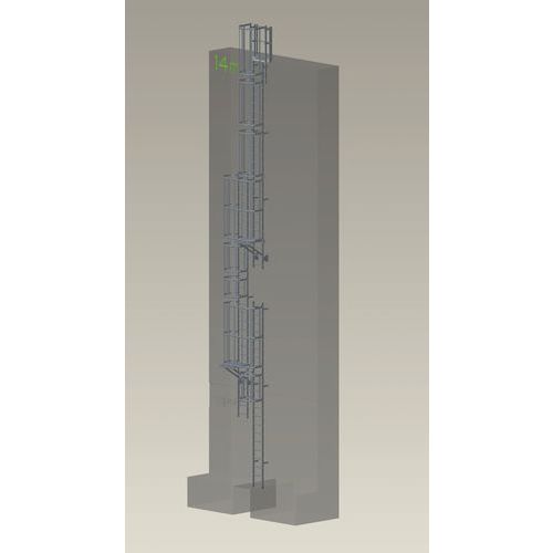 Kompletter Steigleitersatz - Höhe 15 m