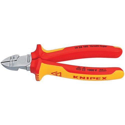 Schneidende, isolierte Abisolierzange 1000 V VDE Knipex