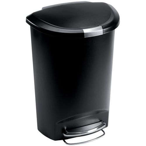 Abfallbehälter mit Fußpedal aus Kunststoff, halbmondförmig - 50 L