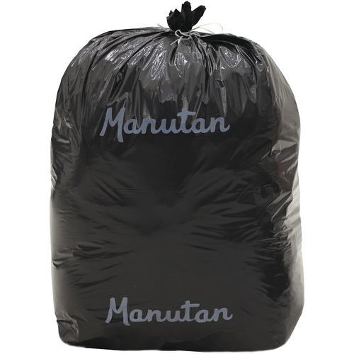 Schwarzer Müllsack - allgemeine oder schwere Abfälle - 30 - 50 L - Manutan Expert