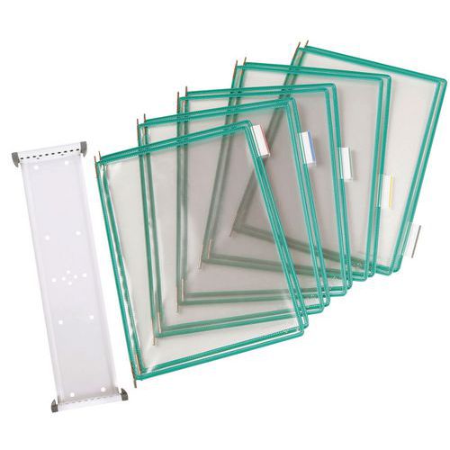 Wandhalter mit Drehgelenk, 10 Hüllen für A4-Format -Tarifold