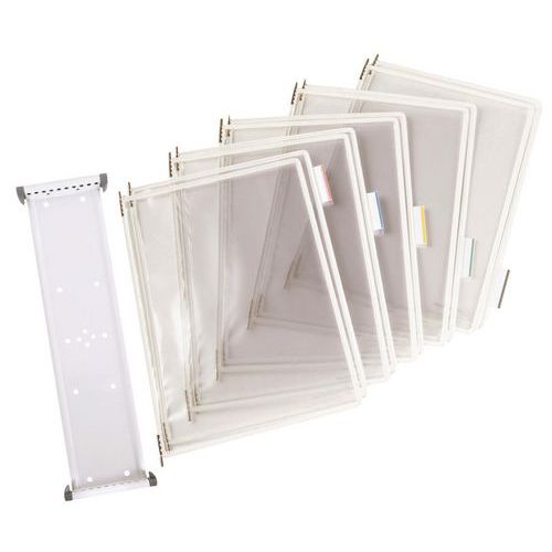 Wandhalter mit Drehgelenk, 10 Hüllen für A4-Format -Tarifold