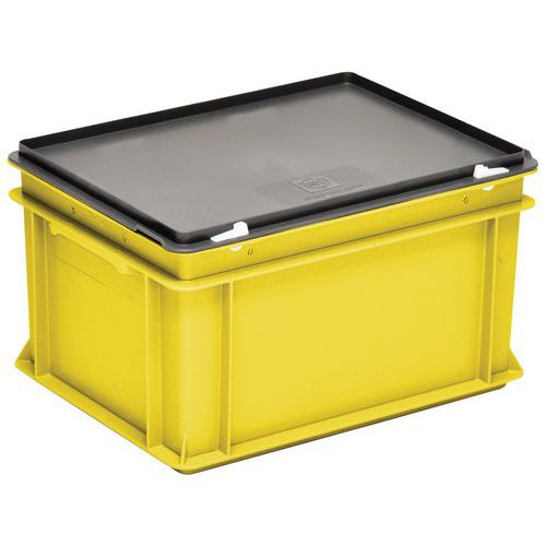 Behälter mit Deckel RAKO gelb - 400x300 mm - 10 bis 40 L