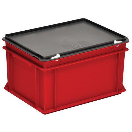 Behälter mit Deckel RAKO rot - 400x300 mm - 10 bis 60 L