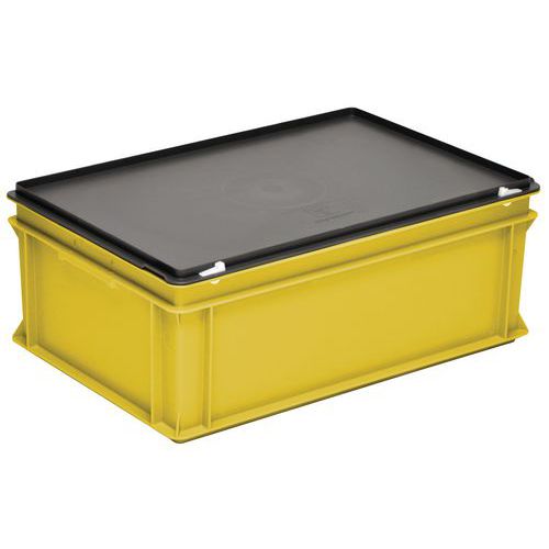Behälter mit Deckel RAKO gelb - 400x300 mm - 10 bis 40 L
