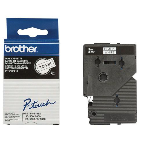 Schriftbandkassette für Etikettiergeräte Brother - Breite 9 mm