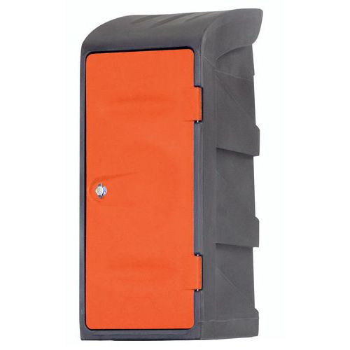 Garderobenschrankaufsatz aus Kunststoff - auf Sockel - mit Abdeckung und Fachboden - EMP